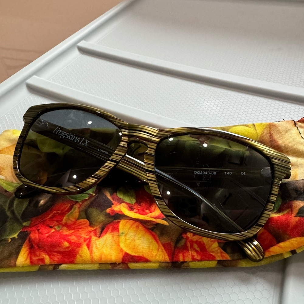 Oakley Frogskins LX - Green Banded Acetate Frame w/ Grey Lens